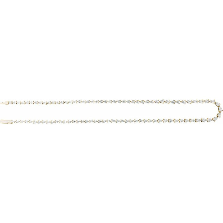 14K Pear Diamond Line Necklace