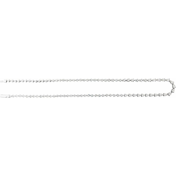 14K Pear Diamond Line Necklace