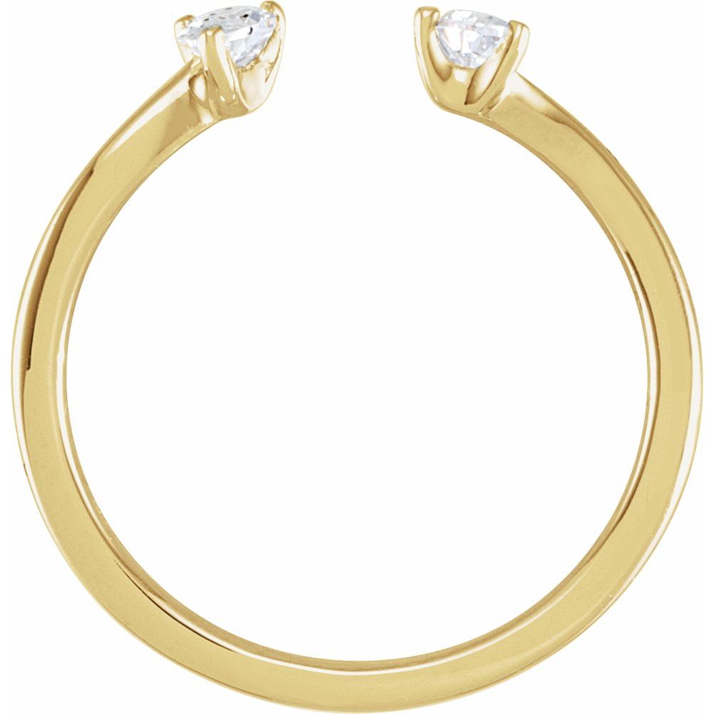 14K Pear Diamond Negative Space Ring