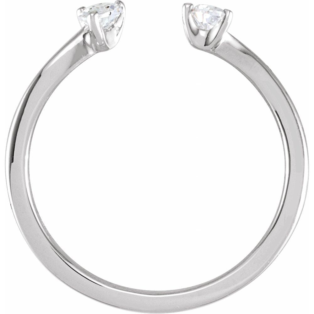 14K Pear Diamond Negative Space Ring