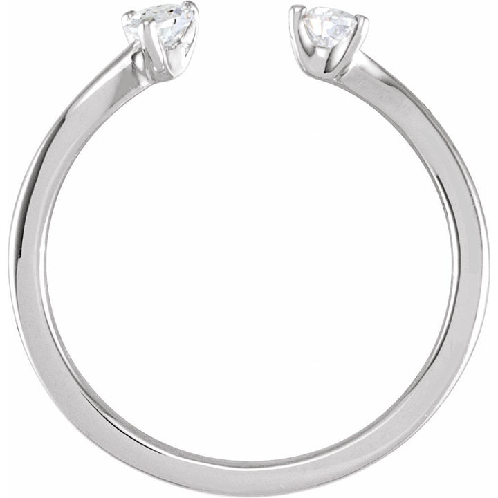 14K Pear Diamond Negative Space Ring