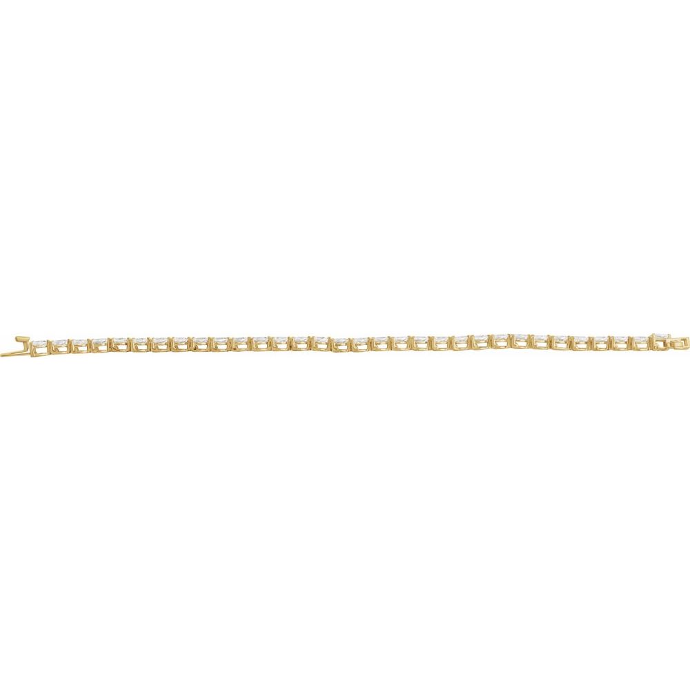 14K Pear Lab Grown Diamond Line Bracelet