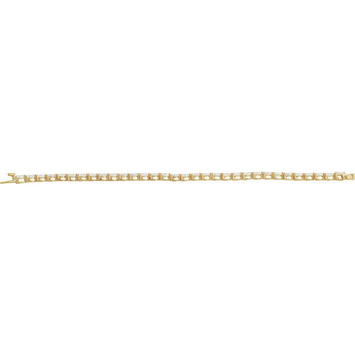 14K Pear Lab Grown Diamond Line Bracelet