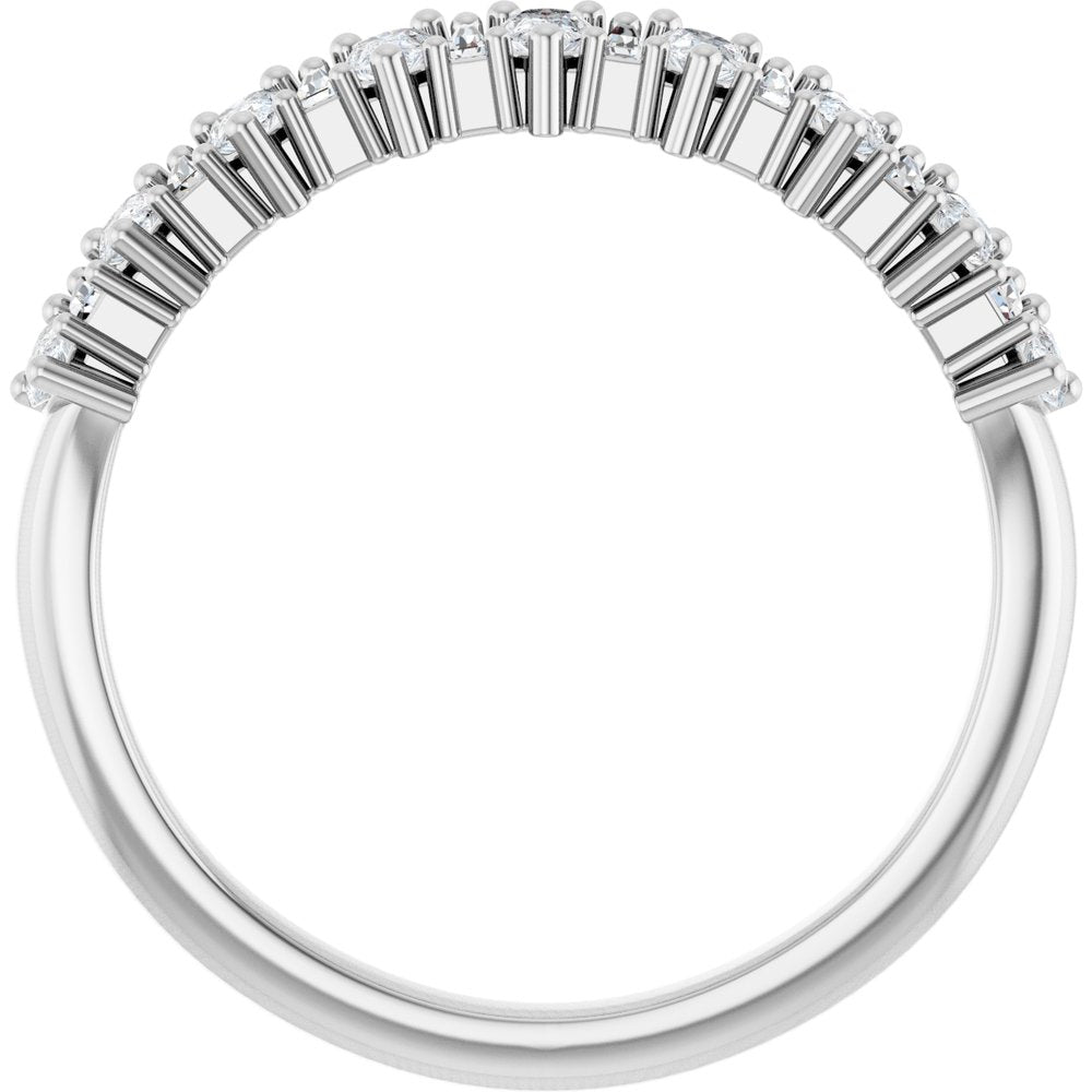 14K Pear &amp; Tapered Baguette Anniversary Band