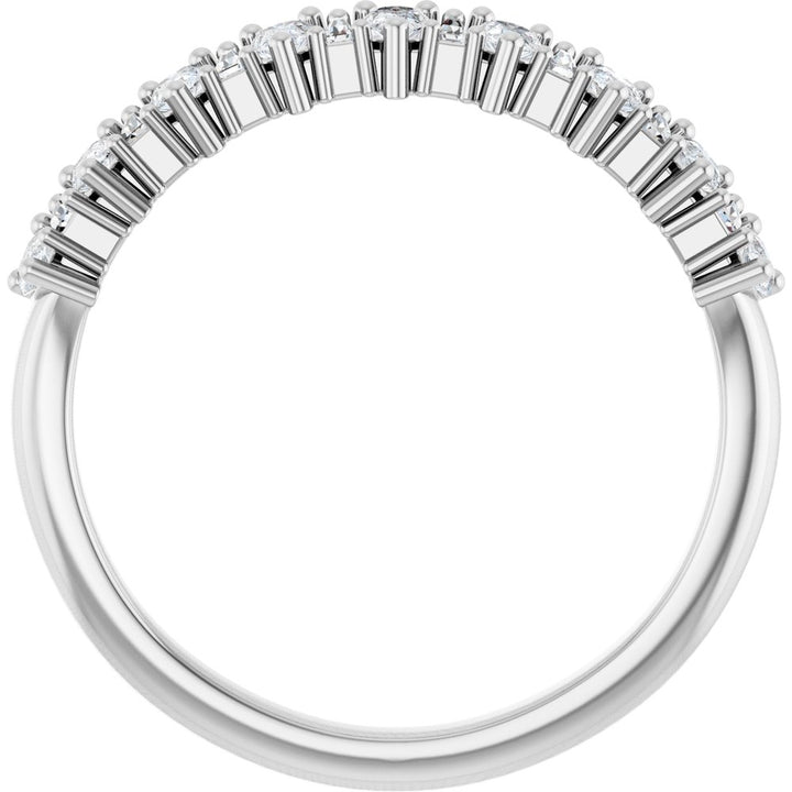 14K Pear &amp; Tapered Baguette Anniversary Band