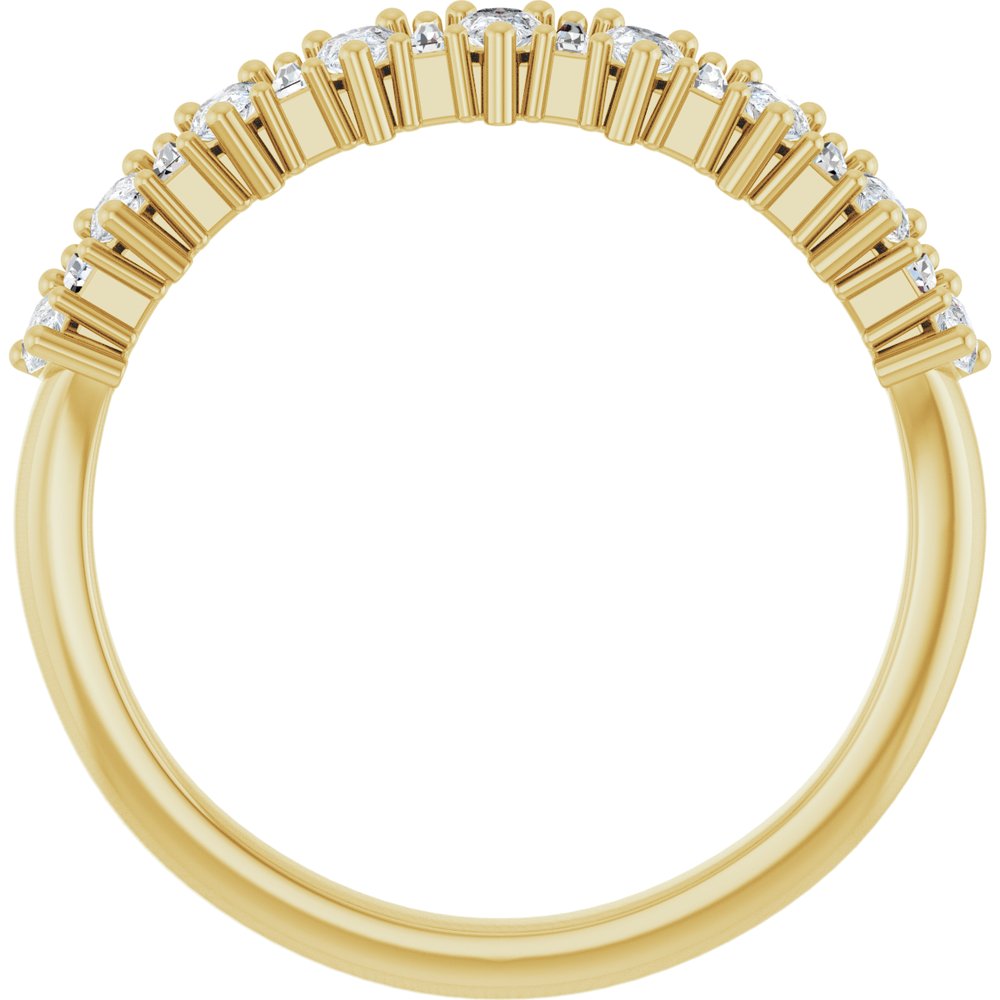 14K Pear &amp; Tapered Baguette Anniversary Band