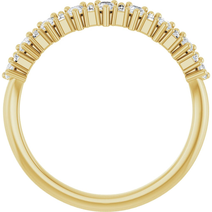 14K Pear &amp; Tapered Baguette Anniversary Band