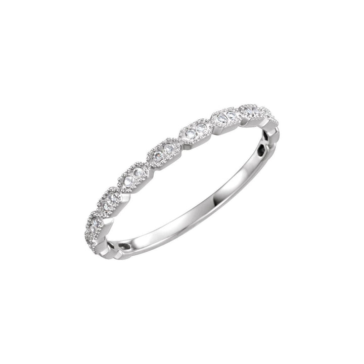 14K Petite Diamond &amp; Milgrain Stackable Ring-Embark Fine Jewelry