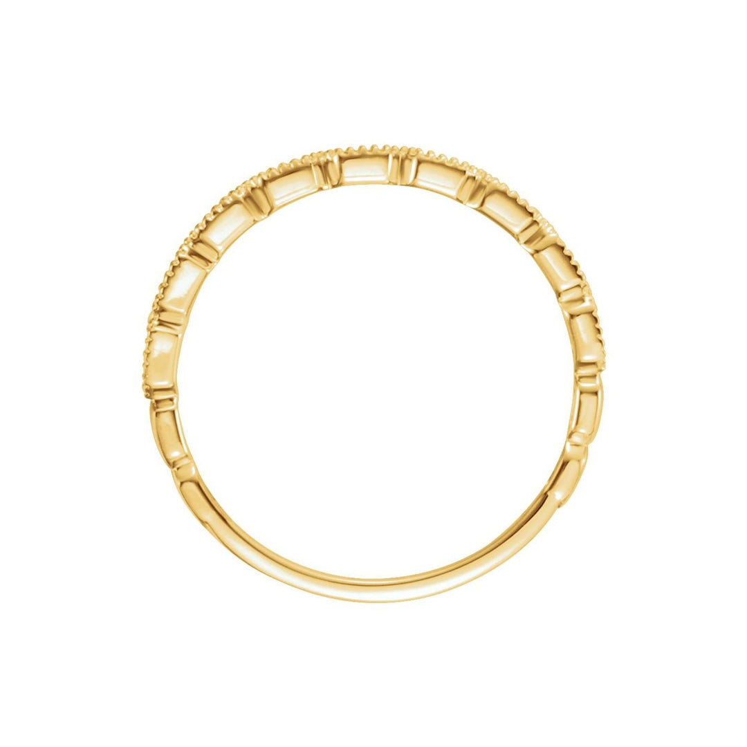 14K Petite Diamond &amp; Milgrain Stackable Ring-Embark Fine Jewelry