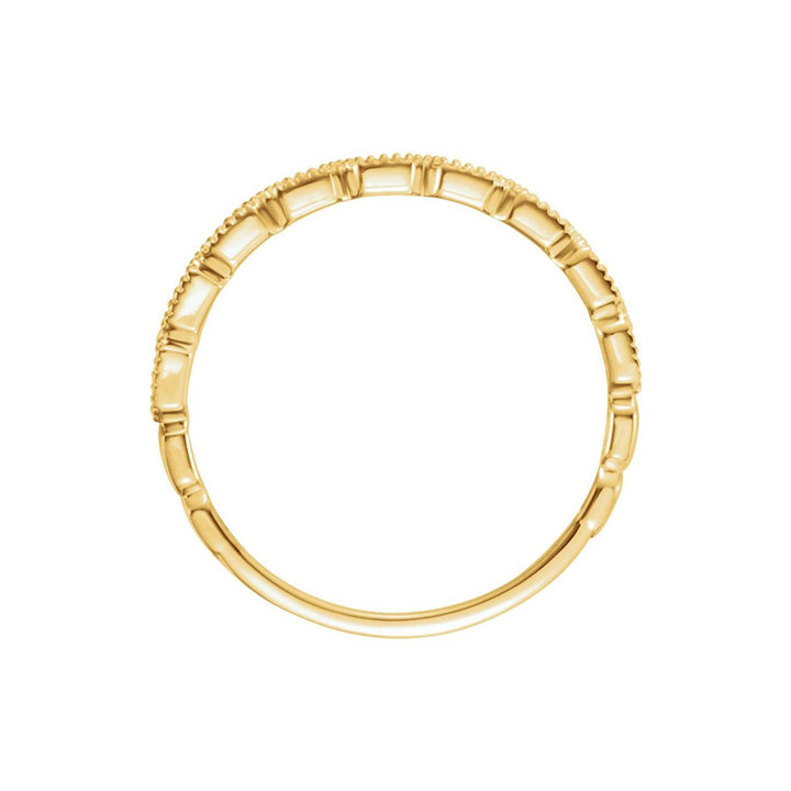 14K Petite Diamond &amp; Milgrain Stackable Ring-Embark Fine Jewelry