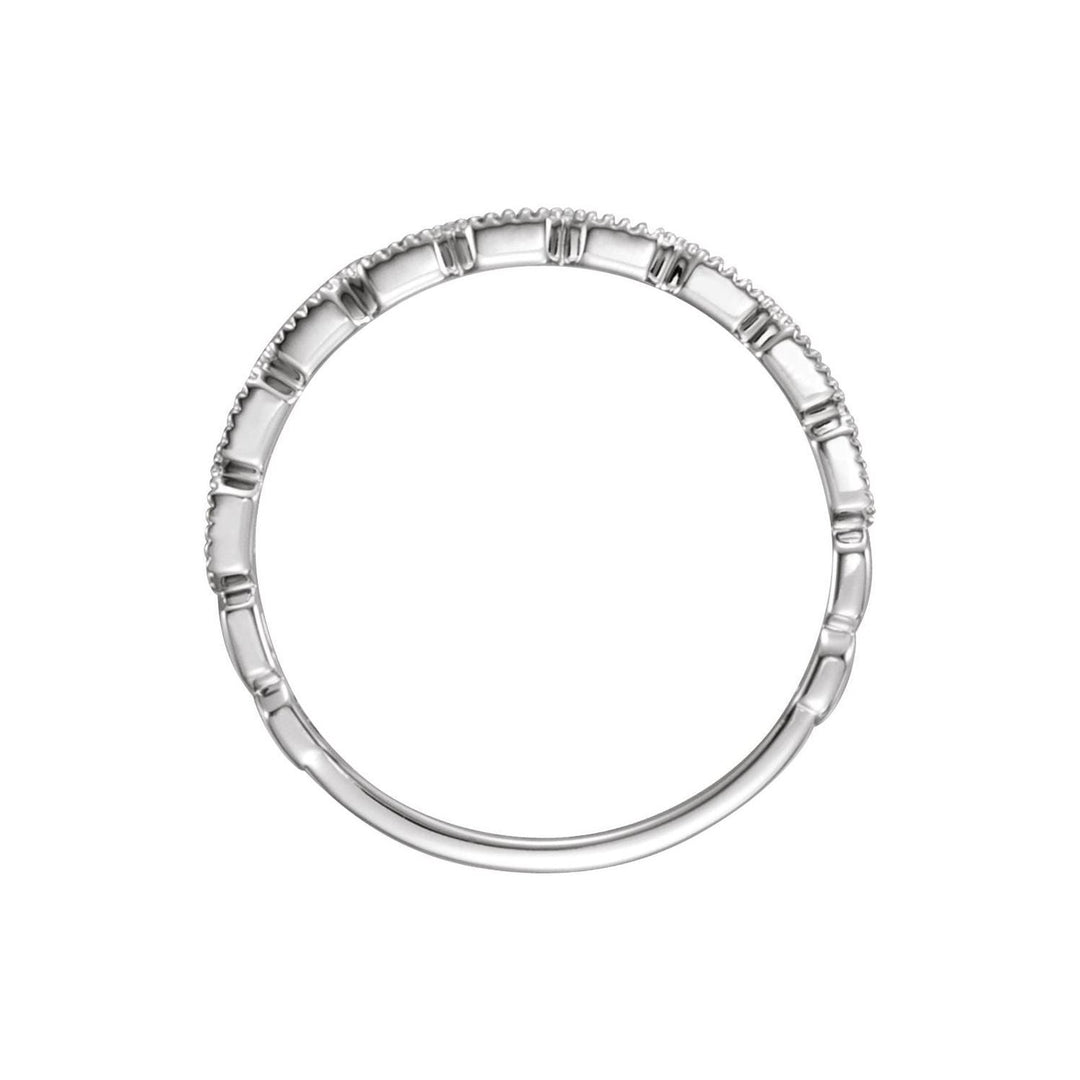 14K Petite Diamond &amp; Milgrain Stackable Ring-Embark Fine Jewelry