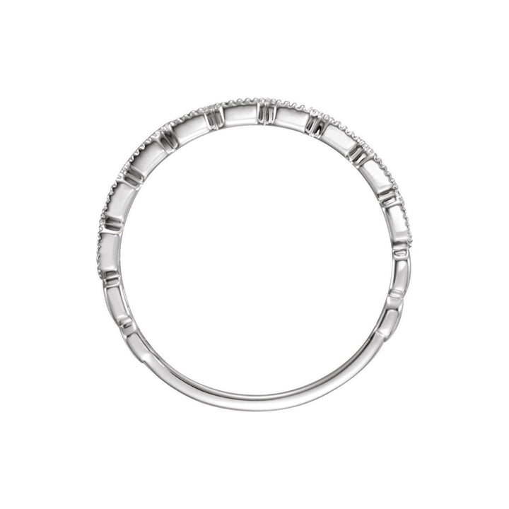 14K Petite Diamond &amp; Milgrain Stackable Ring-Embark Fine Jewelry