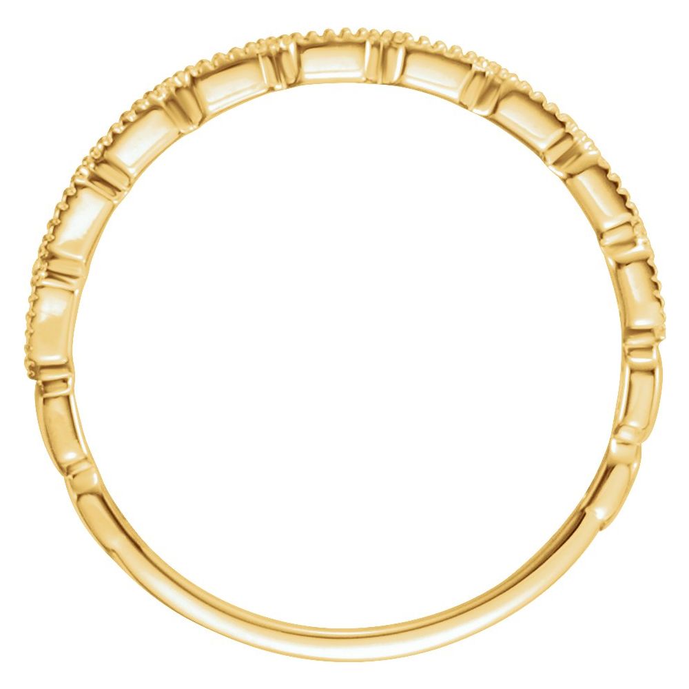 14K Petite Diamond &amp; Milgrain Stackable Ring