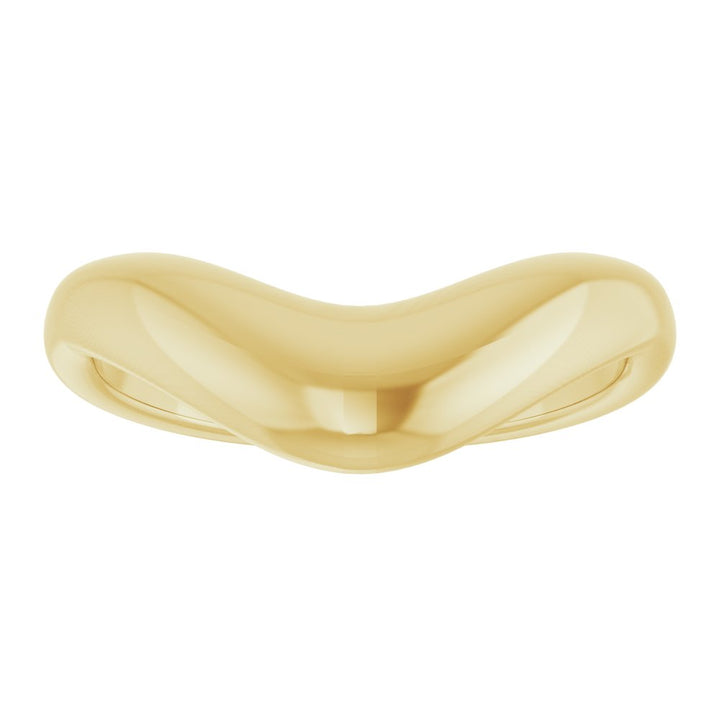 14K Polished Contour Band