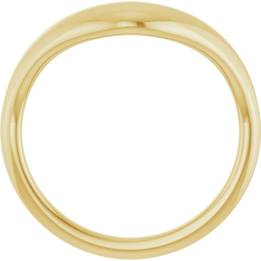 14K Polished Contour Band