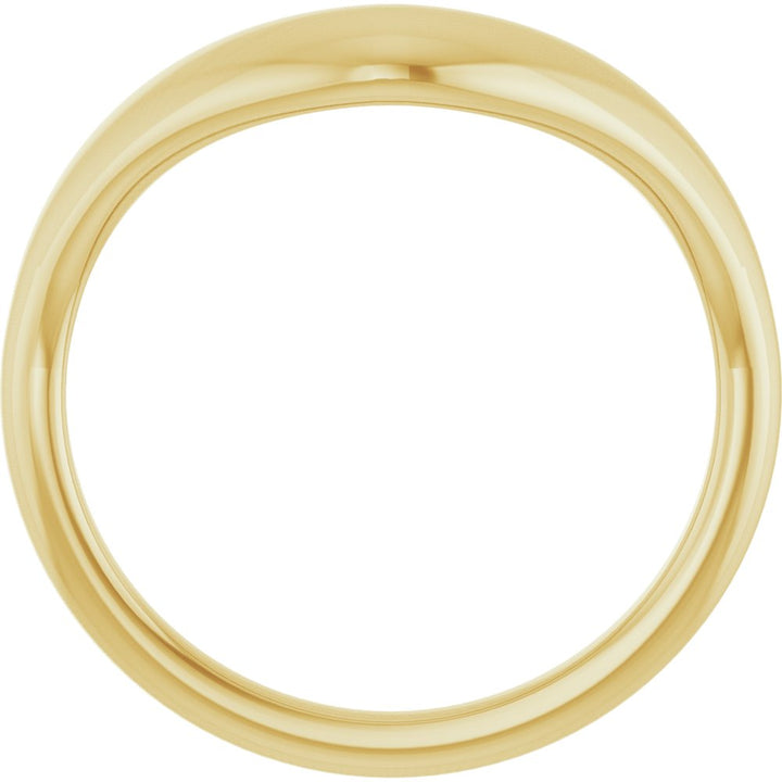 14K Polished Contour Band
