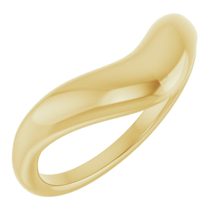 14K Polished Contour Band