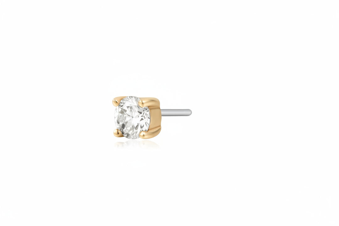 14K Round Lab Grown Diamond Flat Back (Smaller)-Embark Fine Jewelry