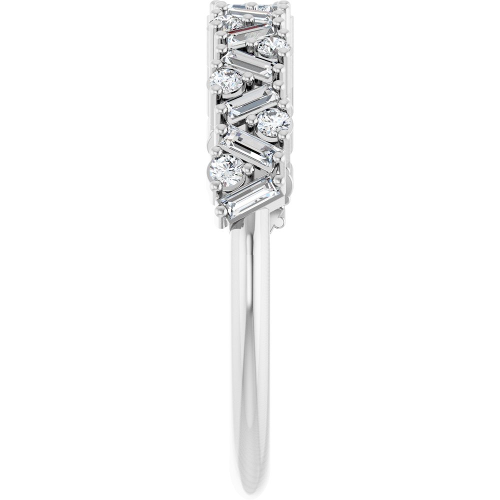 14K Scattered Diamond Anniversary Band