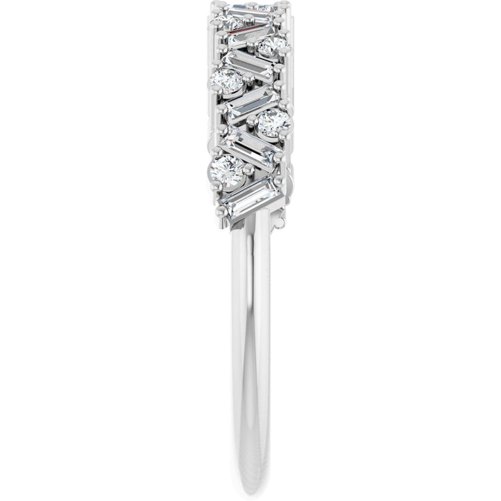 14K Scattered Diamond Anniversary Band