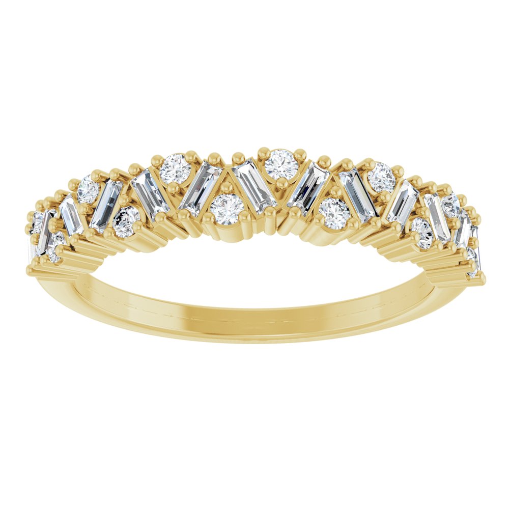 14K Scattered Diamond Anniversary Band
