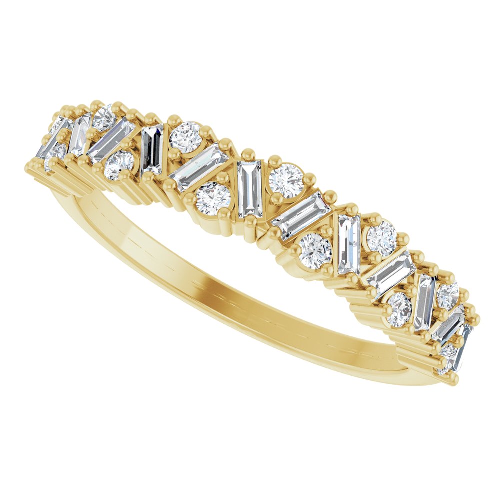 14K Scattered Diamond Anniversary Band