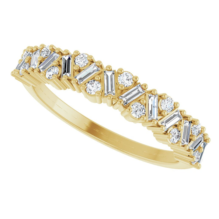 14K Scattered Diamond Anniversary Band