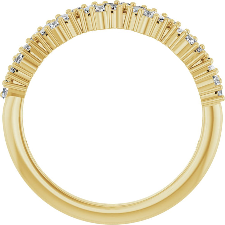 14K Scattered Diamond Anniversary Band