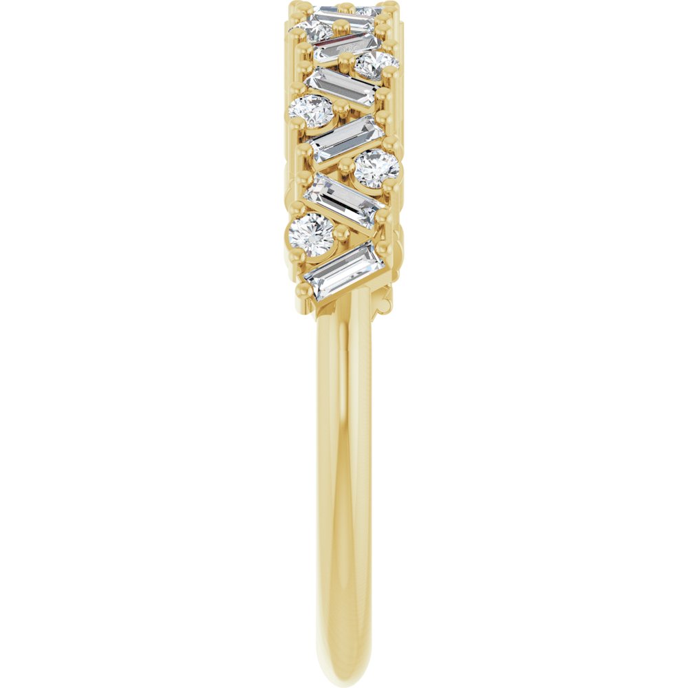 14K Scattered Diamond Anniversary Band