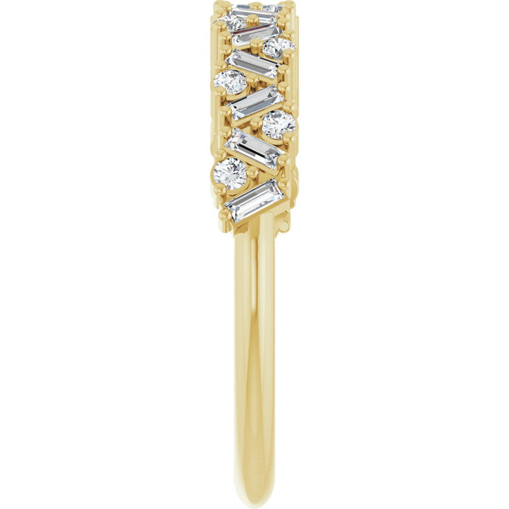14K Scattered Diamond Anniversary Band