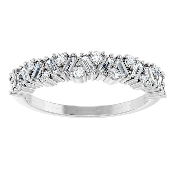 14K Scattered Diamond Anniversary Band