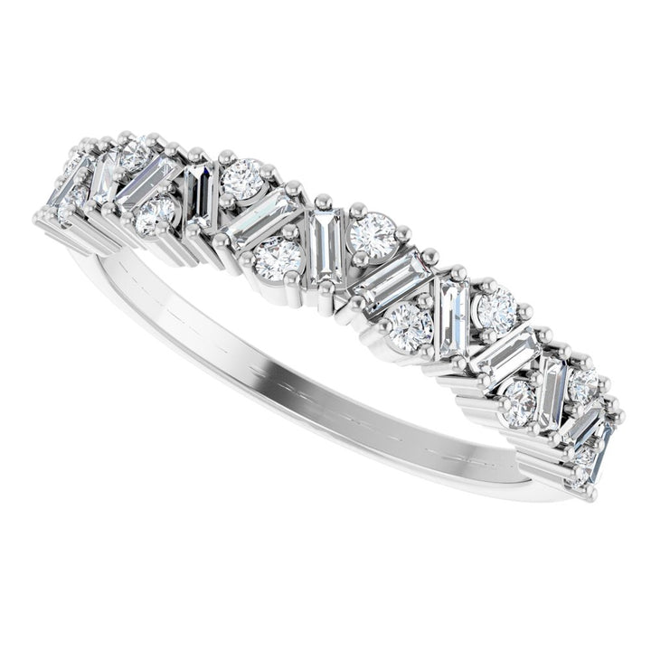 14K Scattered Diamond Anniversary Band