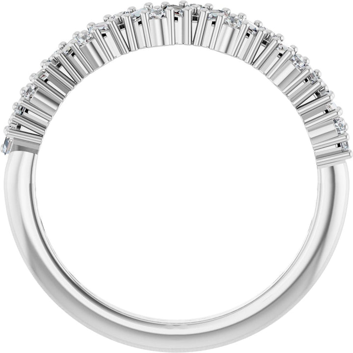 14K Scattered Diamond Anniversary Band