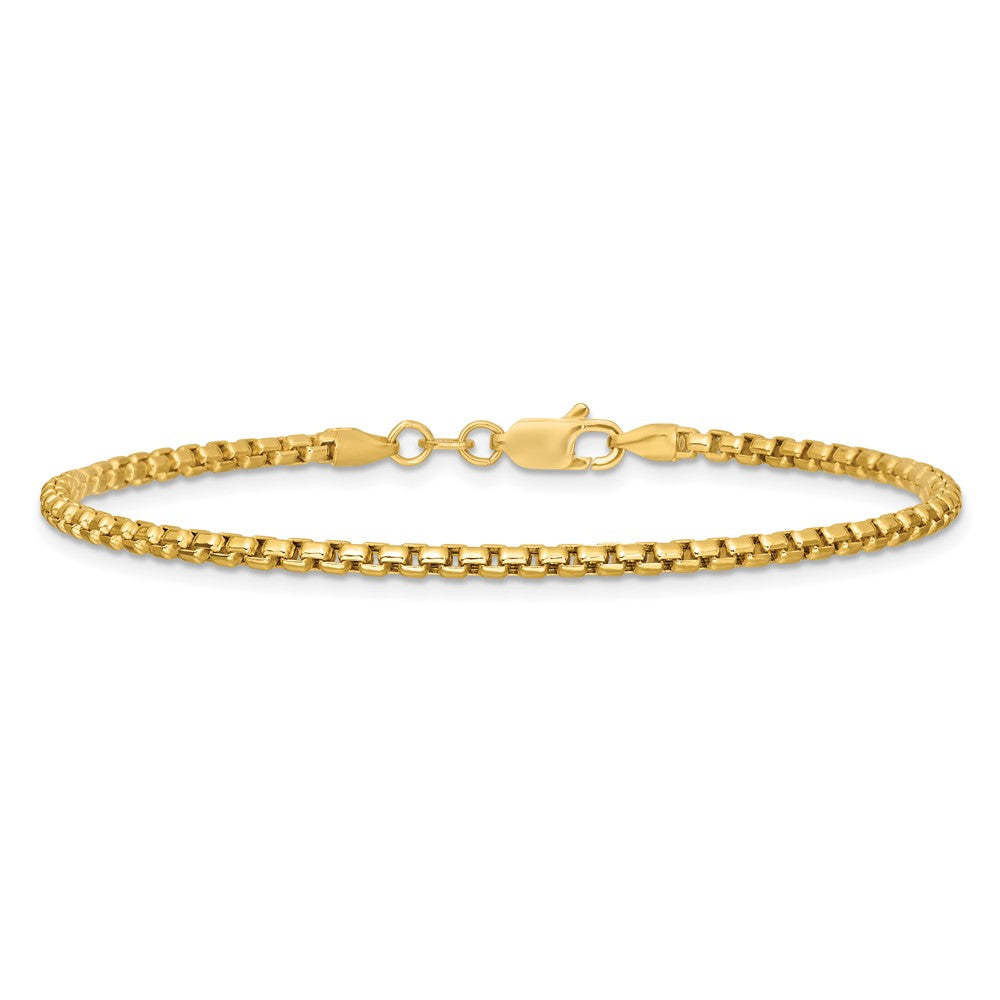 14K Semi-Solid Round Box Chain Bracelet-Embark Fine Jewelry