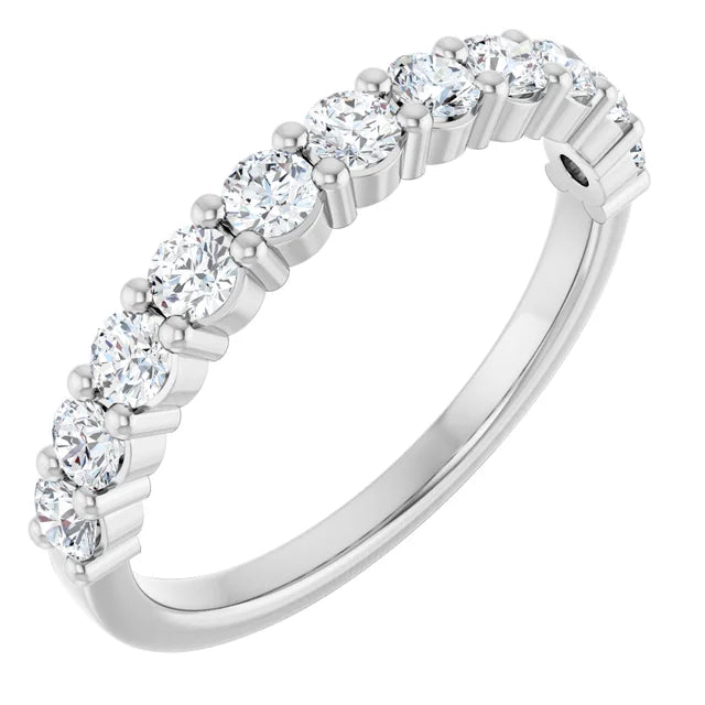 14K Shared Prong Diamond Anniversary Band