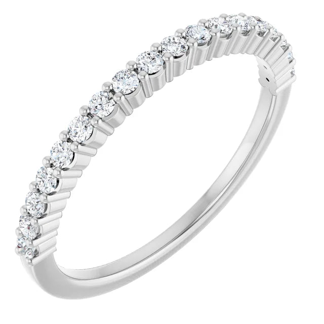 14K Shared Prong Diamond Anniversary Band