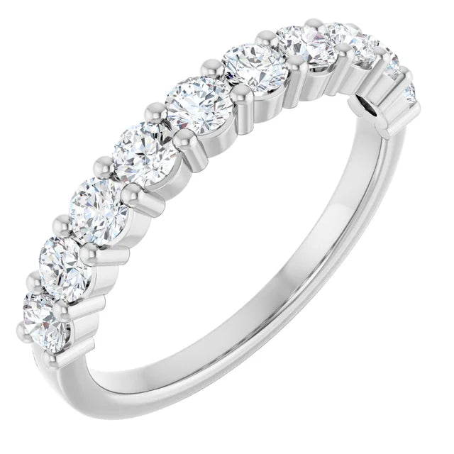 14K Shared Prong Diamond Anniversary Band