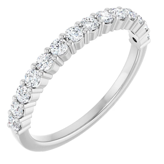 14K Shared Prong Diamond Anniversary Band