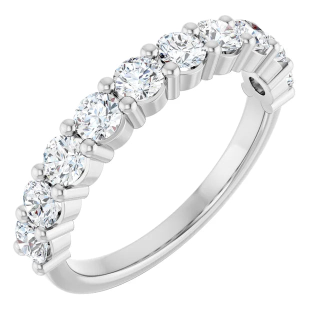 14K Shared Prong Diamond Anniversary Band