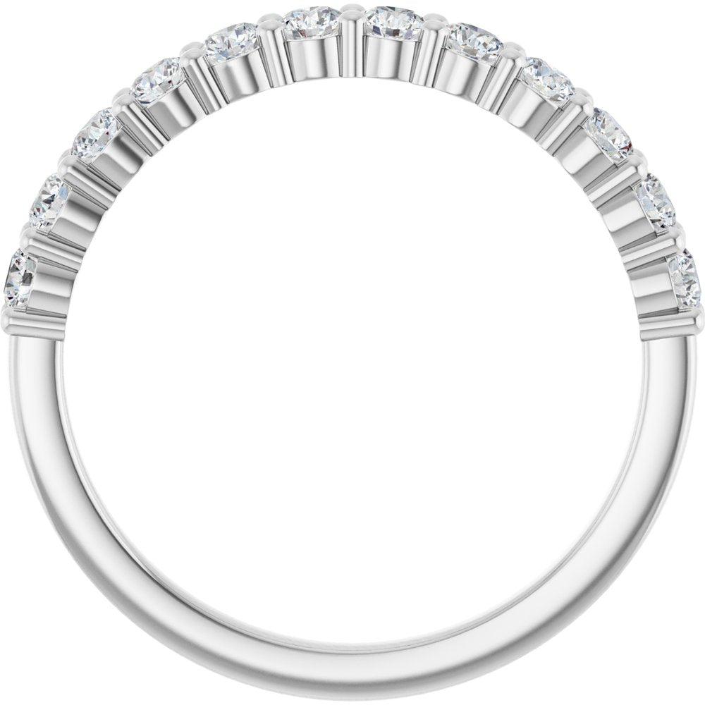 14K Shared Prong Diamond Anniversary Band