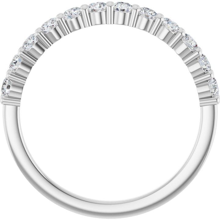 14K Shared Prong Diamond Anniversary Band