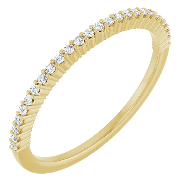 14K Shared Prong Diamond Anniversary Band