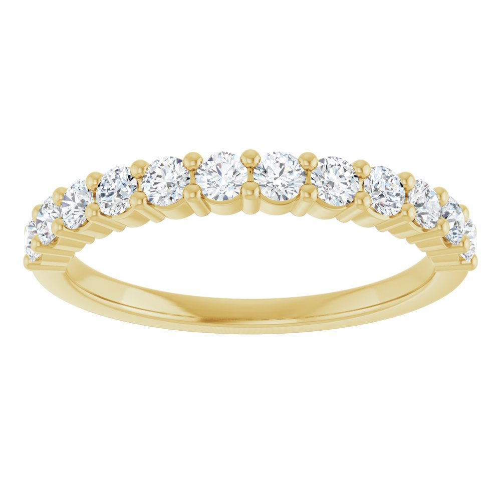 14K Shared Prong Diamond Anniversary Band