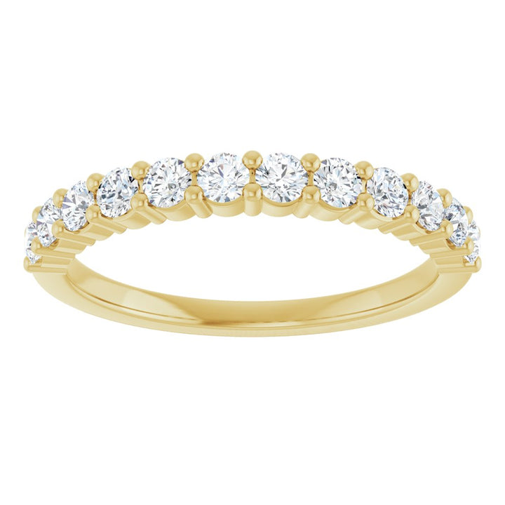 14K Shared Prong Diamond Anniversary Band