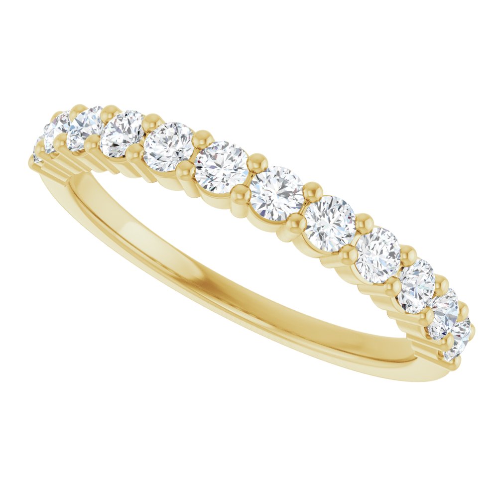14K Shared Prong Diamond Anniversary Band
