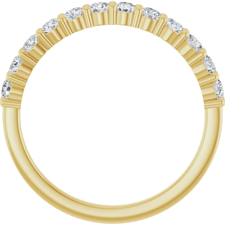 14K Shared Prong Diamond Anniversary Band