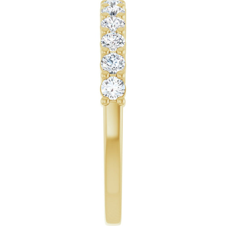 14K Shared Prong Diamond Anniversary Band