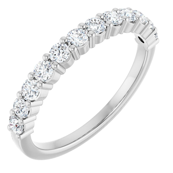 14K Shared Prong Diamond Anniversary Band