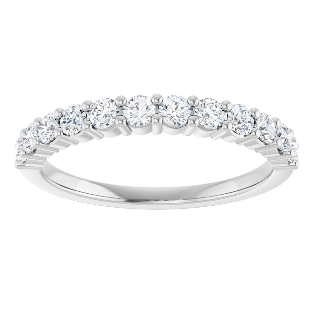 14K Shared Prong Diamond Anniversary Band