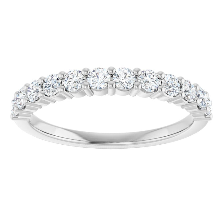 14K Shared Prong Diamond Anniversary Band
